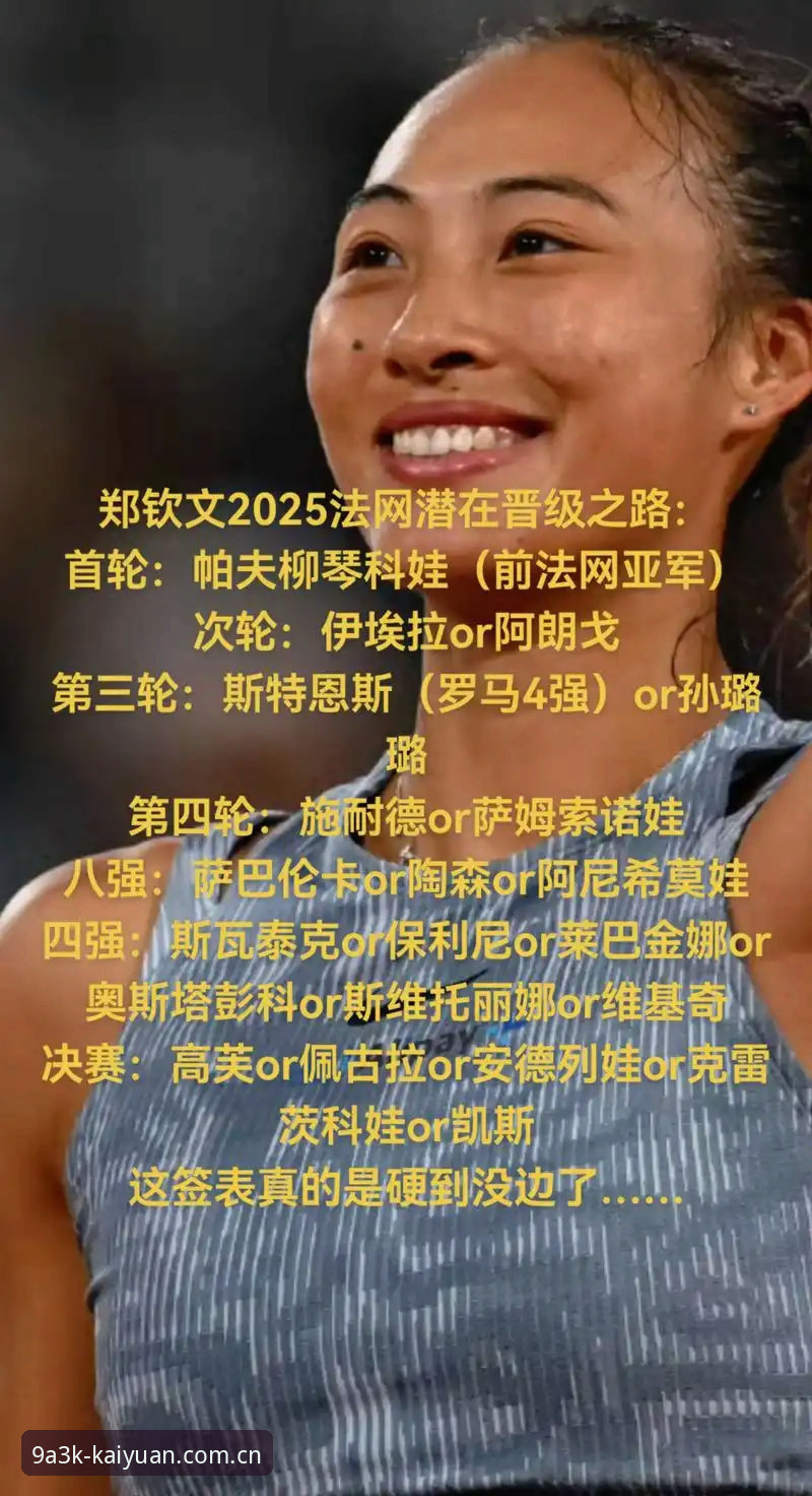 法网女单签表解读教程：郑钦文挑战与机遇并存